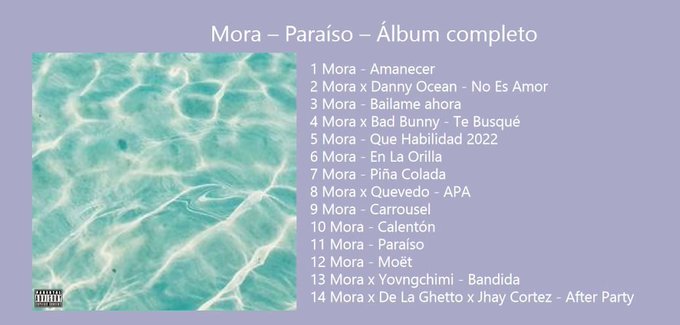 ¡Se Filtra Posible Tracklist Del Próximo álbum De Mora! - Reggaeton.com