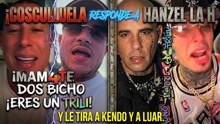 COSCULLUELA LE RESPONDE A HANZEL LA H “MAM4TE DOS BICHO ERES UN TRILI” Y LE TIRA A KENDO Y A LUAR