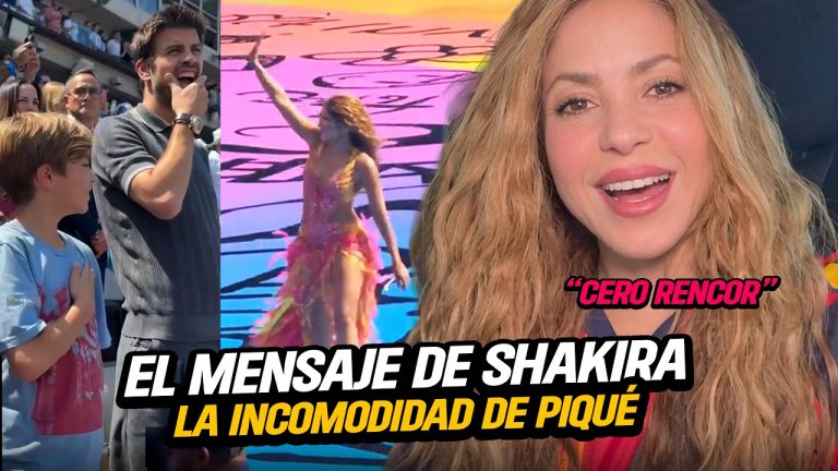 El Mensaje de Shakira a España, Piqué Incómodo al verla en la FINAL