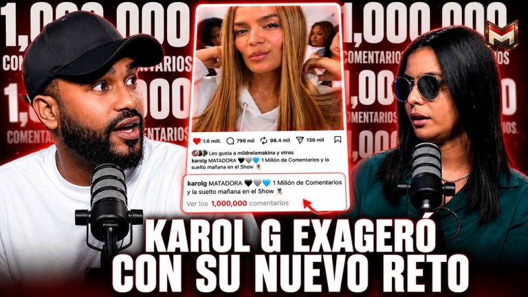 KAROL G EXAGERO CON SU NUEVO RETO DE 1 MILLÓN DE COMENTARIOS