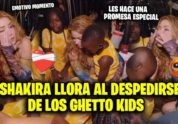 Le emotiva despedida de Shakira con Los Ghetto Kids, entre lágrimas les hace una promesa