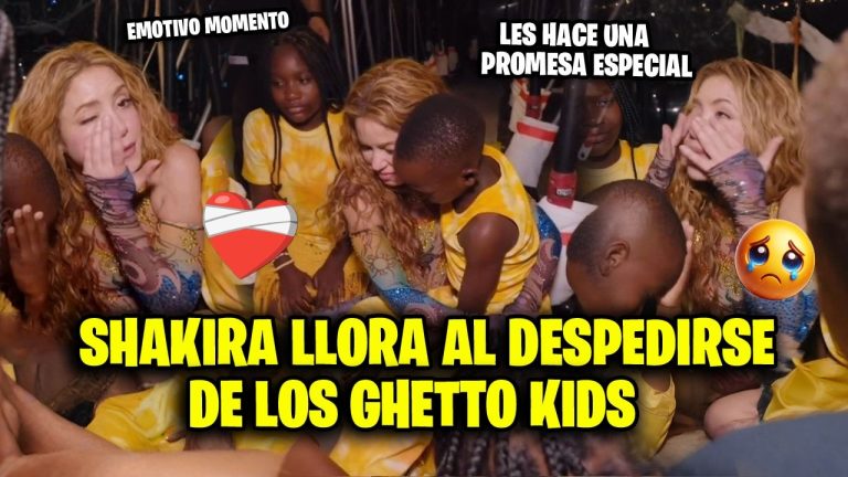 Le emotiva despedida de Shakira con Los Ghetto Kids, entre lágrimas les hace una promesa
