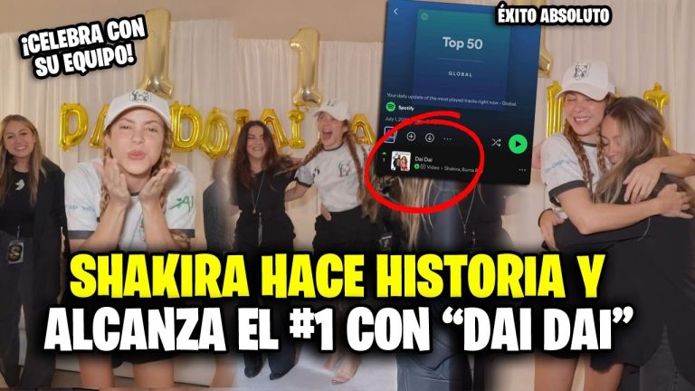 Shakira logra un nuevo hito, Dai Dai alcanza el #1 global de Spotify | Así celebró